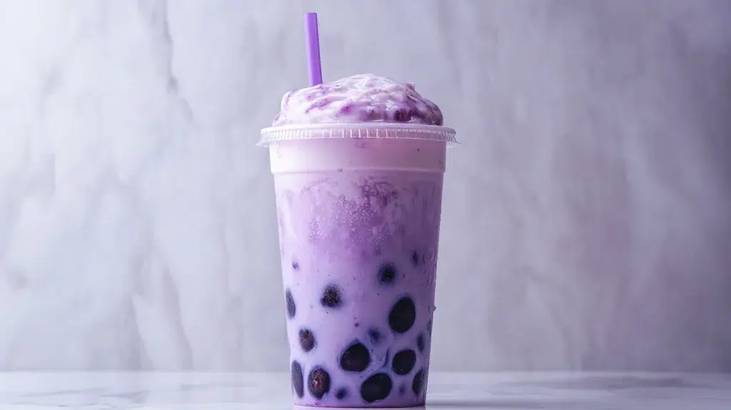Purple boba tea