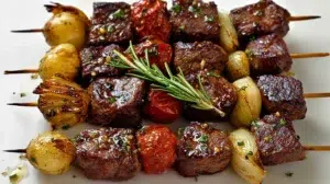 Rosemary Garlic Steak Kebabs