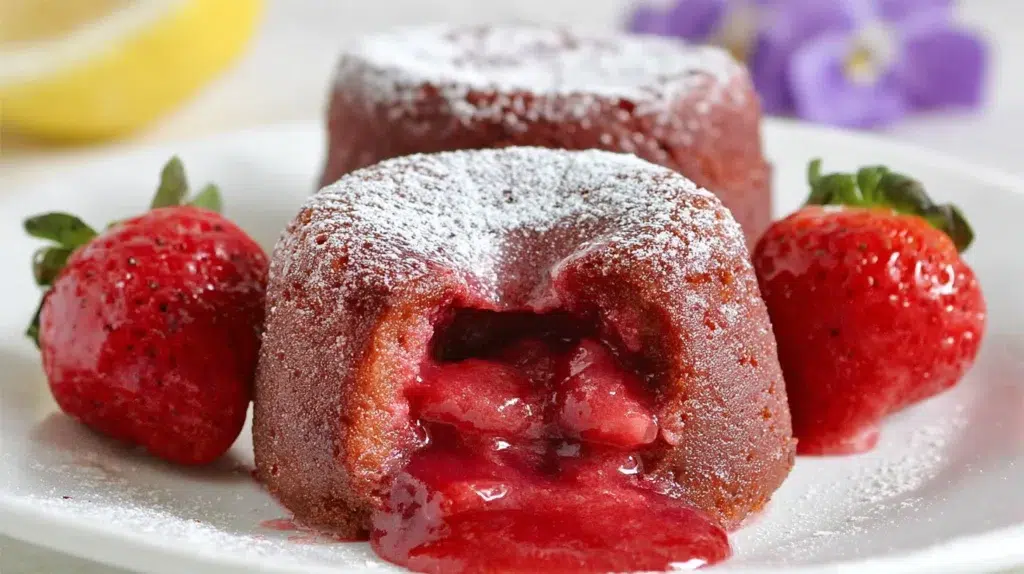 Strawberry Lava Cakes