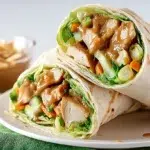 Thai Peanut Chicken Wraps
