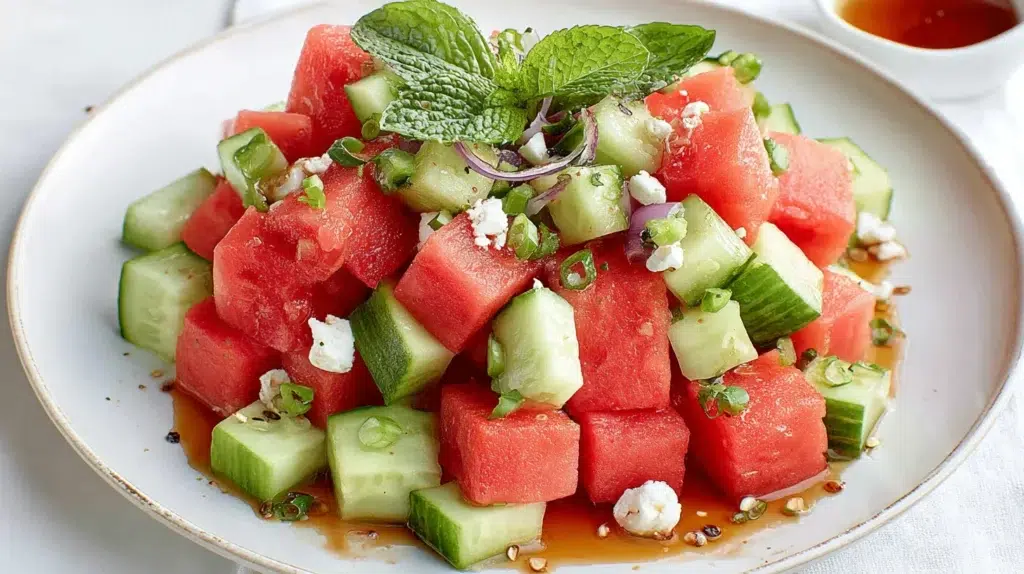 Watermelon & Cucumber Salad