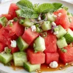 Watermelon & Cucumber Salad