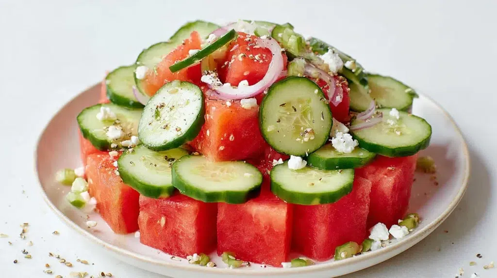 Watermelon & Cucumber Salad