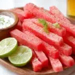 Watermelon Fries with Coconut Lime Dip
